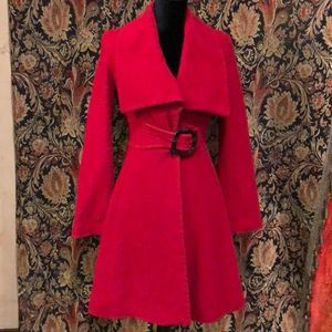 Jessica Simpson Red Coat perfect for Christmas Time size XS 80% Wool